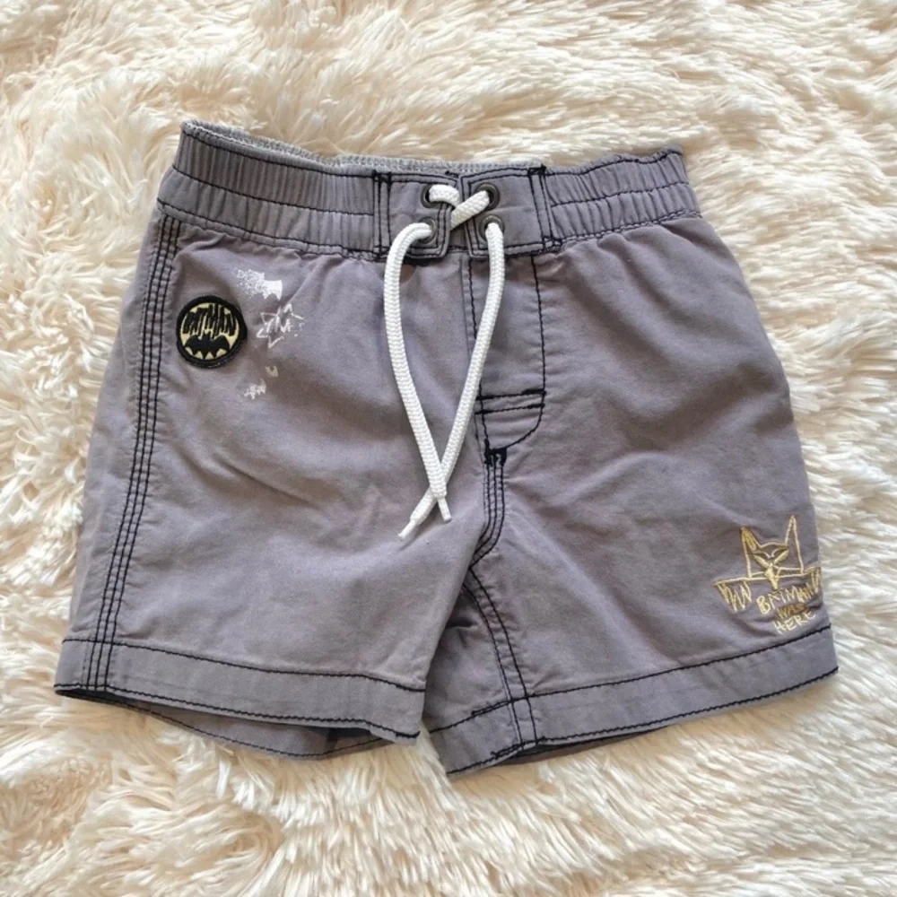 Baby Gap Junk Food Gray Batman Swim Trunks 18 - 24 months